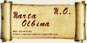 Marta Olbina vizit kartica